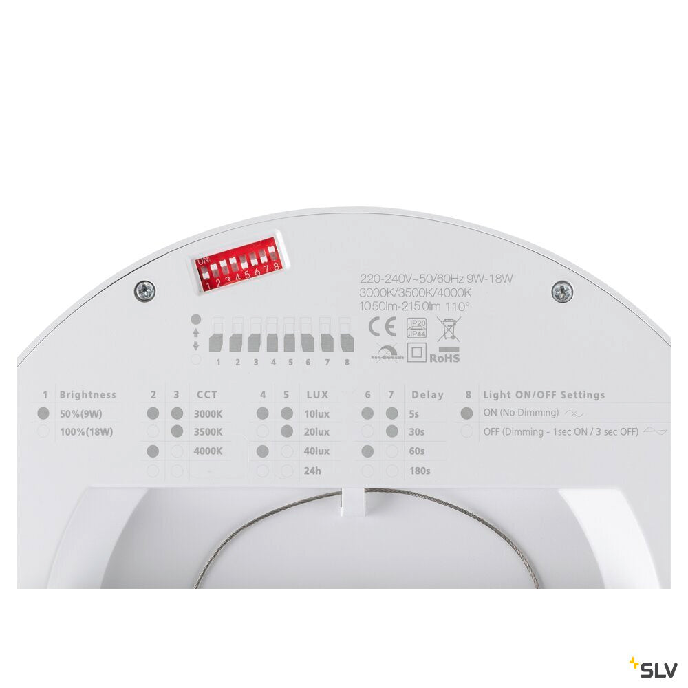 SLV DOWNLIGHT VARIO 220 22 830/840 WH ML PIR 1010399