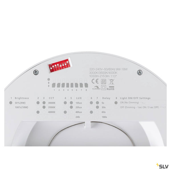 SLV DOWNLIGHT VARIO 220 22 830/840 WH ML PIR 1010399