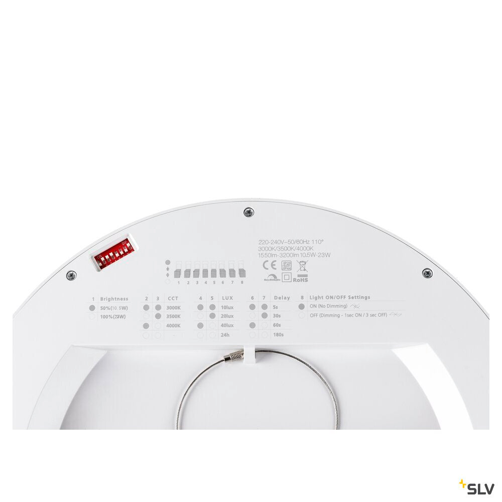SLV DOWNLIGHT VARIO 290 28 830/840 WH ML PIR 1010400