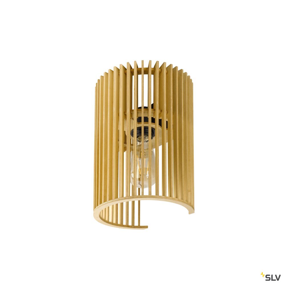 SLV WUD WL, E27, Wall-mounted light, cylindrical, 1 x max. 40W, natural 1010401
