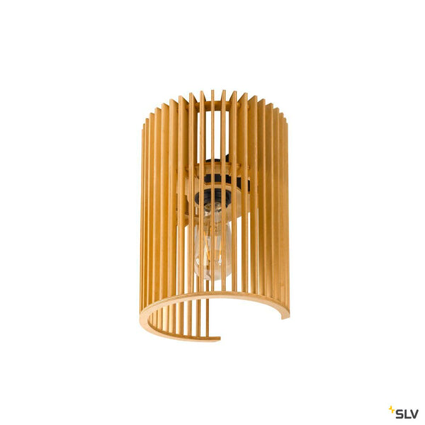 SLV WUD WL, E27, Wall-mounted light, cylindrical, 1 x max. 40W, natural 1010401