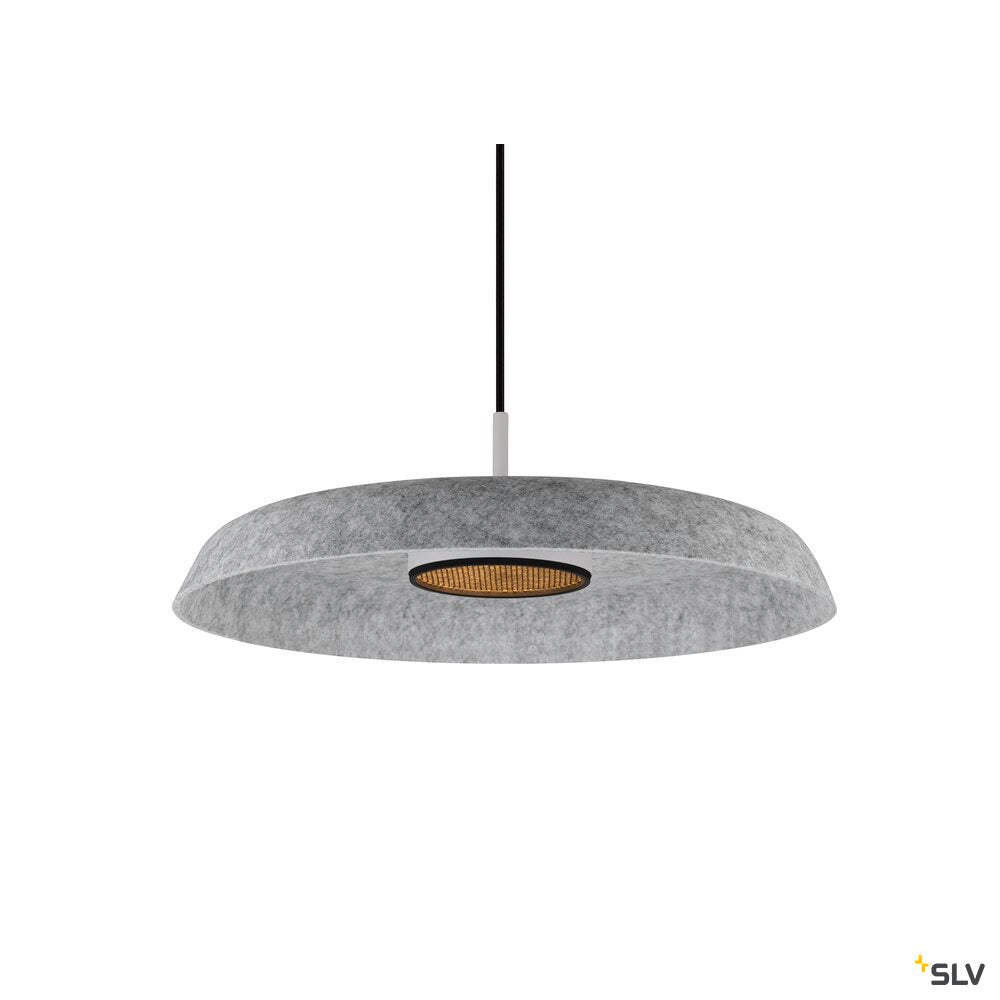 SLV GRIP! FLAT, Felt shade Ø50cm x 6.2cm, grey 1010404