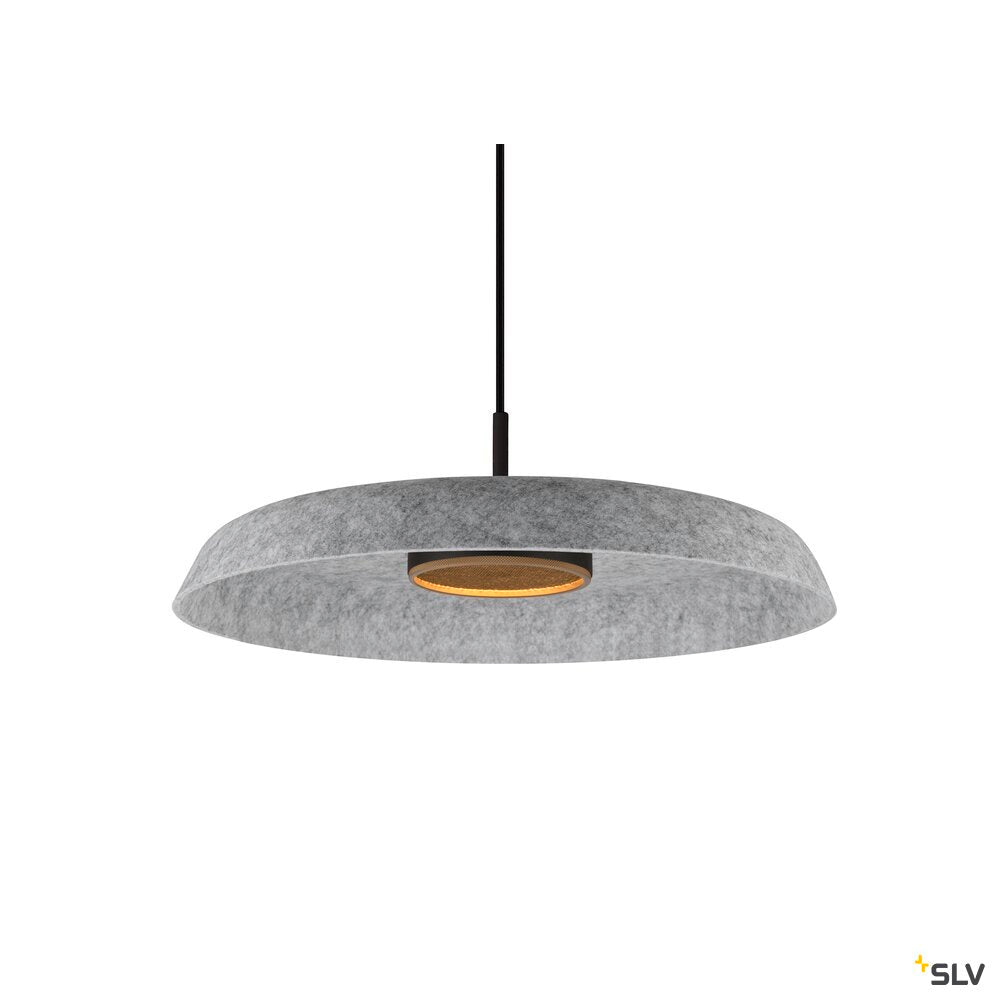 SLV GRIP! FLAT, Felt shade Ø50cm x 6.2cm, grey 1010404