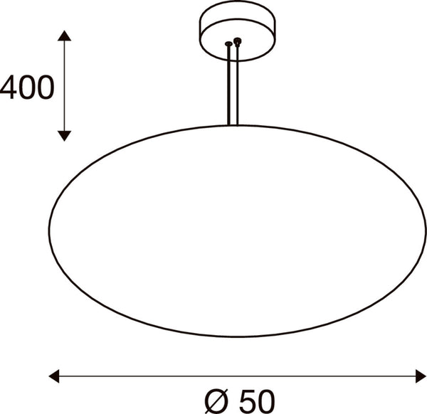 SLV OLYPSO 50, Pendant light, E27, Pendant length 400 cm, 1 x max. 40W, black 1010415