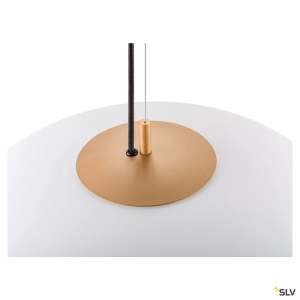 SLV OLYPSO 50, Pendant light, E27, Pendant length 400 cm, 1 x max. 40W, gold 1010416