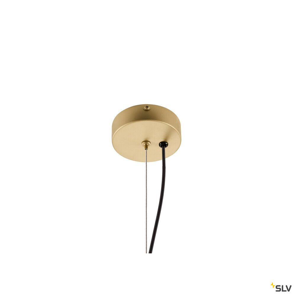 SLV OLYPSO 50, Pendant light, E27, Pendant length 400 cm, 1 x max. 40W, gold 1010416