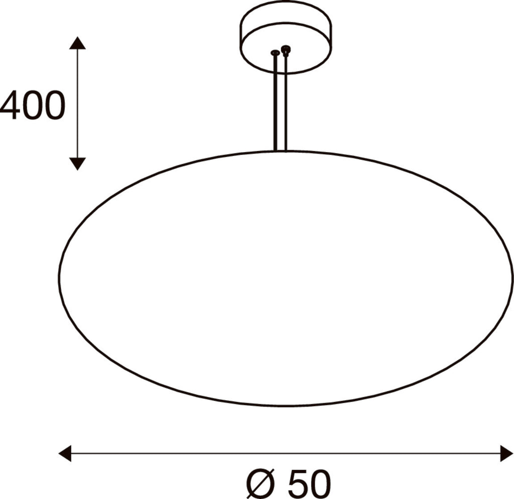 SLV OLYPSO 50, Pendant light, E27, Pendant length 400 cm, 1 x max. 40W, gold 1010416
