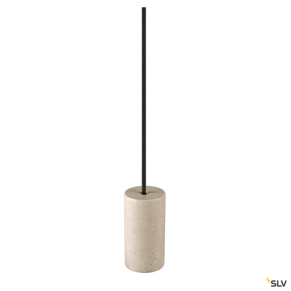 SLV FITU PD, E27, stone, pendant light, pendant length 500 cm, open cable end, 1 x max. 15W, beige 1010418