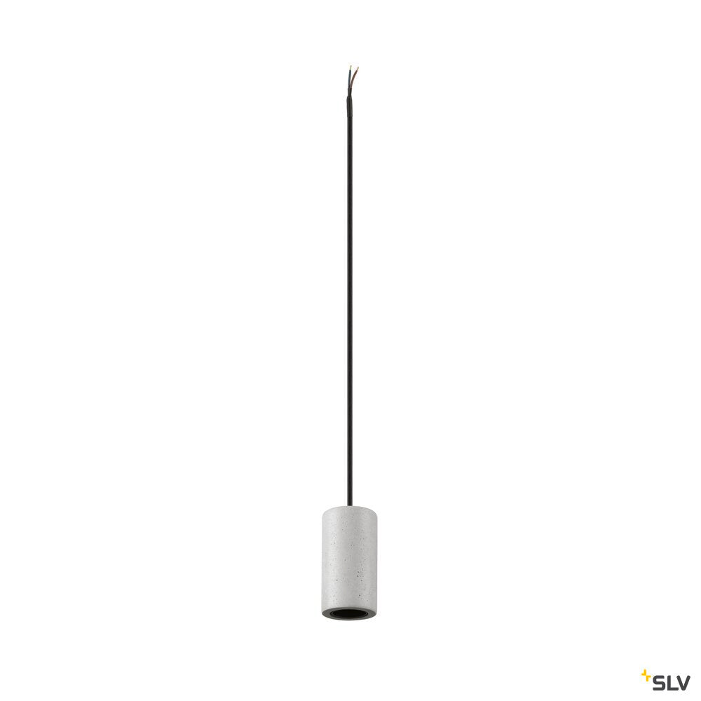 SLV FITU PD, E27, stone, pendant light, pendant length 500 cm, open cable end, 1 x max. 15W, grey 1010419