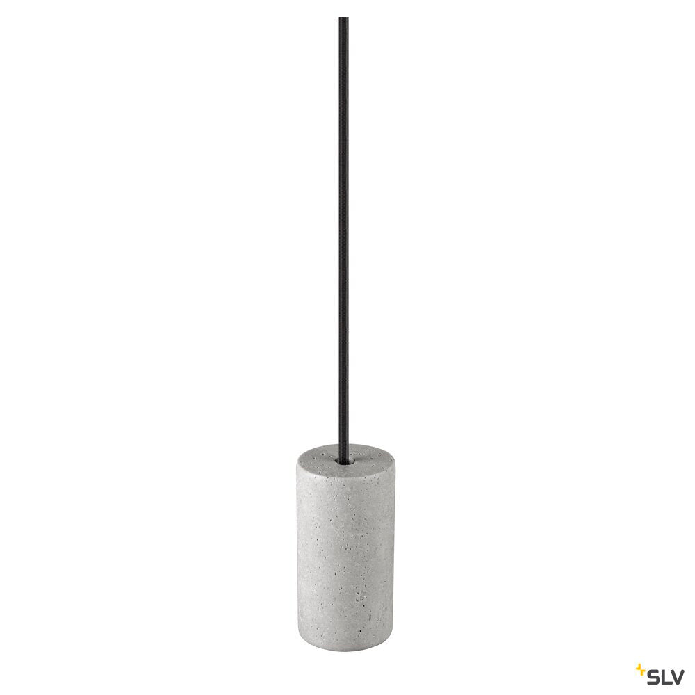 SLV FITU PD, E27, stone, pendant light, pendant length 500 cm, open cable end, 1 x max. 15W, grey 1010419
