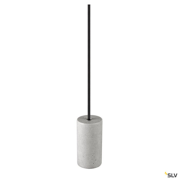 SLV FITU PD, E27, stone, pendant light, pendant length 500 cm, open cable end, 1 x max. 15W, grey 1010419