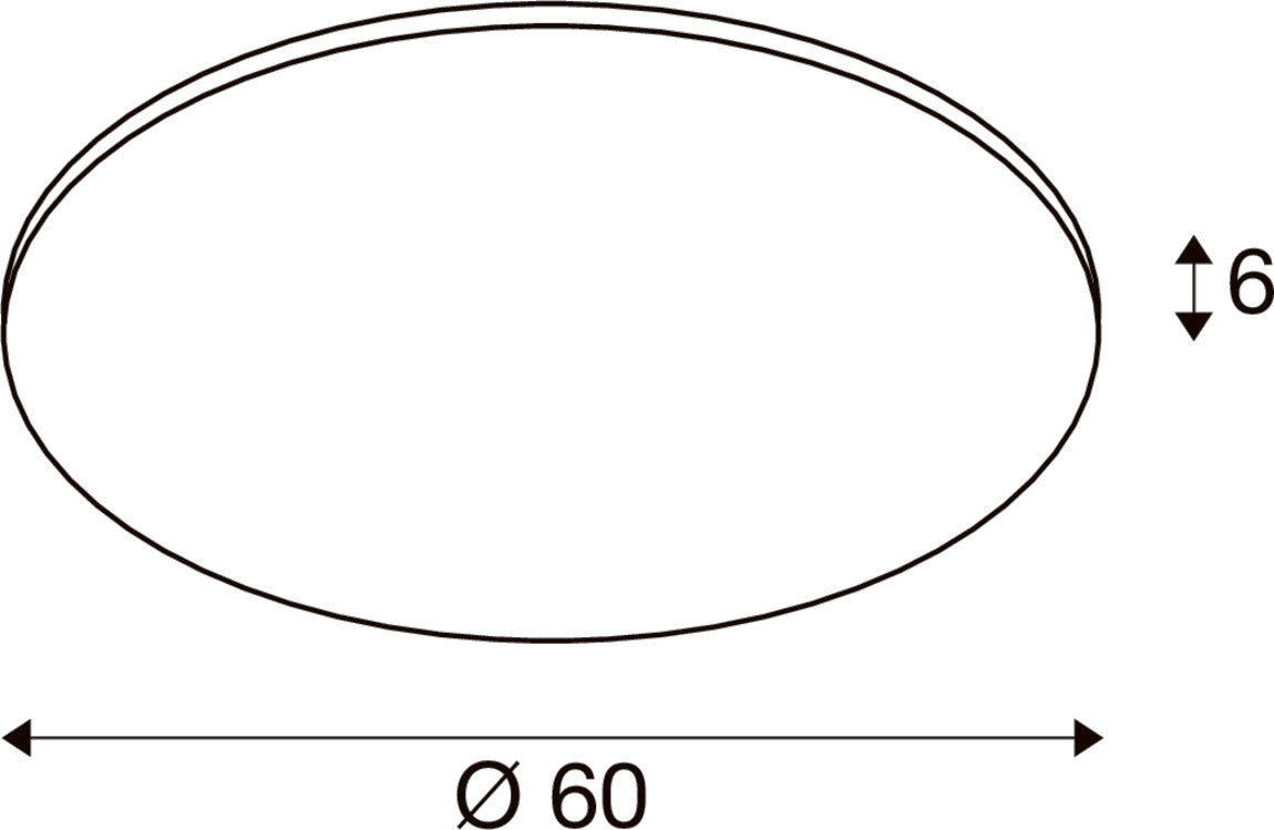 SLV PANEL 60, Ceiling-mounted light, round, PHASE, 3000/4000K, 29W, 90°, white 1010422