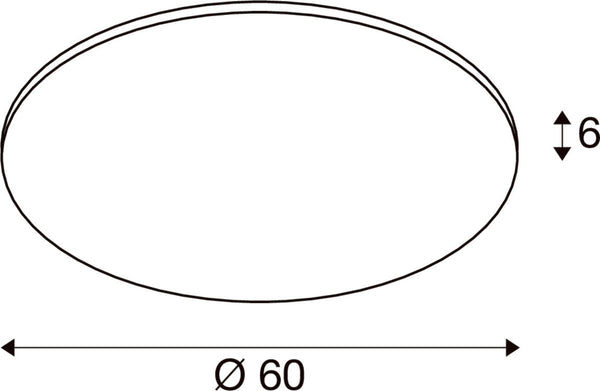 SLV PANEL 60, Ceiling-mounted light, round, PHASE, 3000/4000K, 29W, 90°, white 1010422