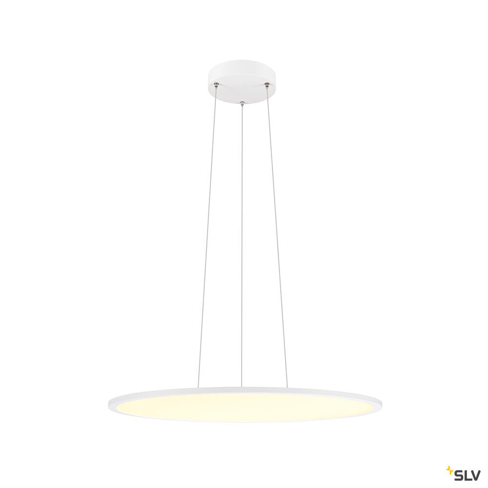 SLV PANEL 60, pendant light, round, PHASE, pendant length 200 cm, 3000/4000K, 90°, white 1010426