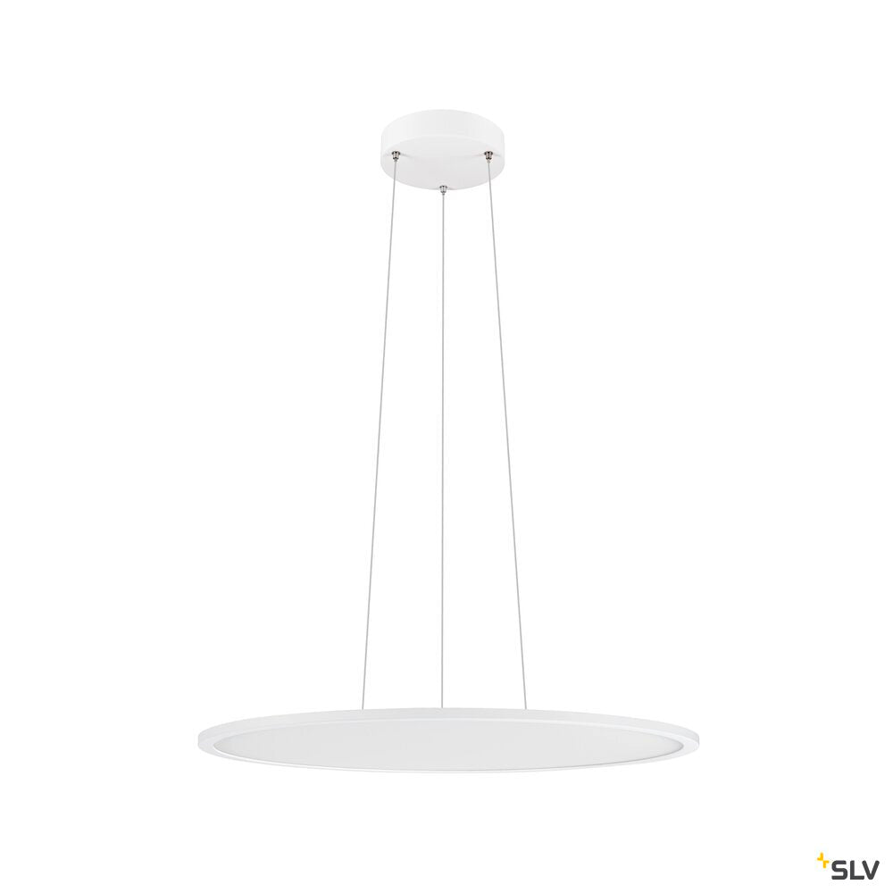 SLV PANEL 60, pendant light, round, PHASE, pendant length 200 cm, 3000/4000K, 90°, white 1010426