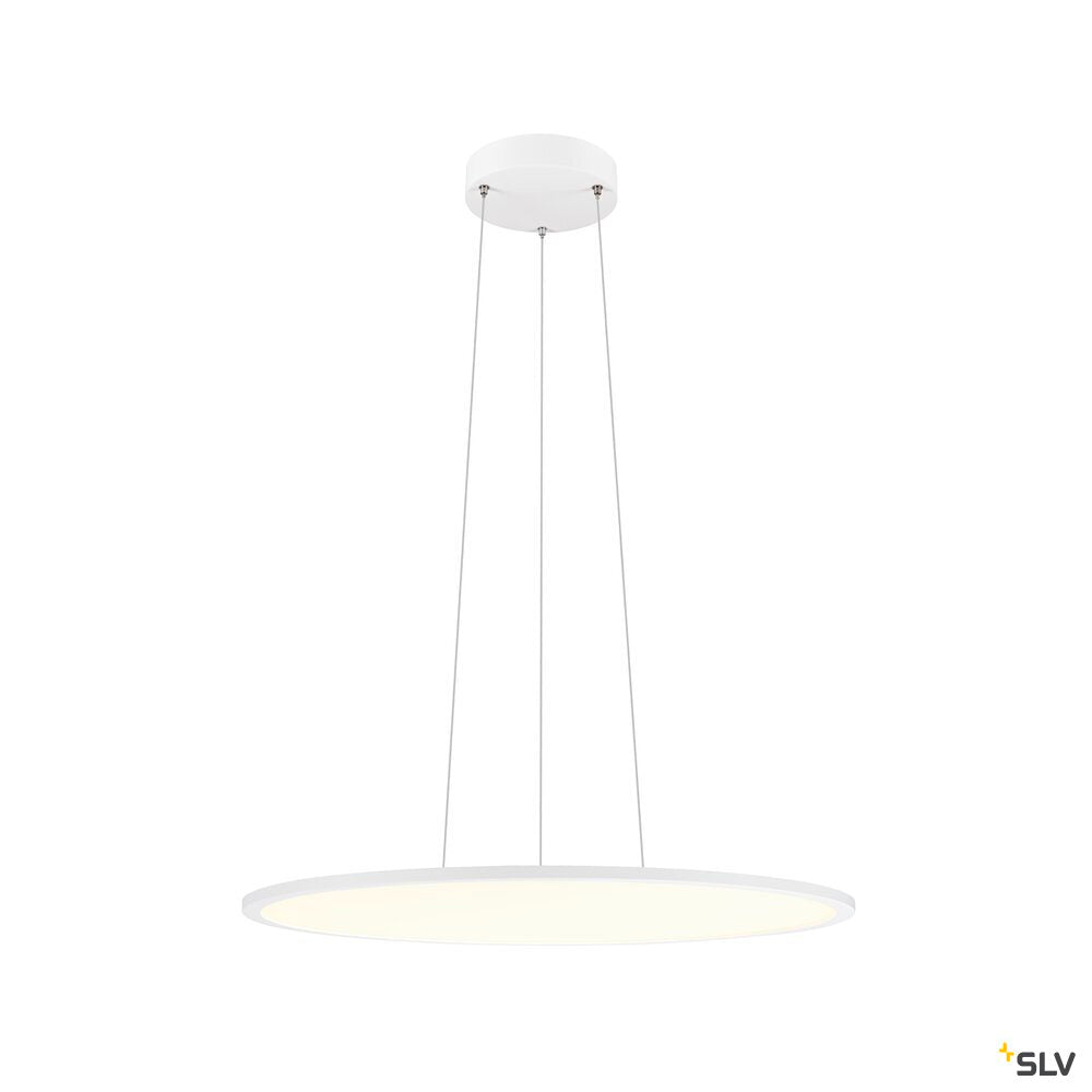 SLV PANEL 60, pendant light, round, PHASE, pendant length 200 cm, 3000/4000K, 90°, white 1010426