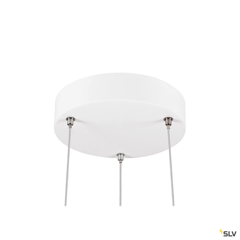 SLV PANEL 60, pendant light, round, PHASE, pendant length 200 cm, 3000/4000K, 90°, white 1010426