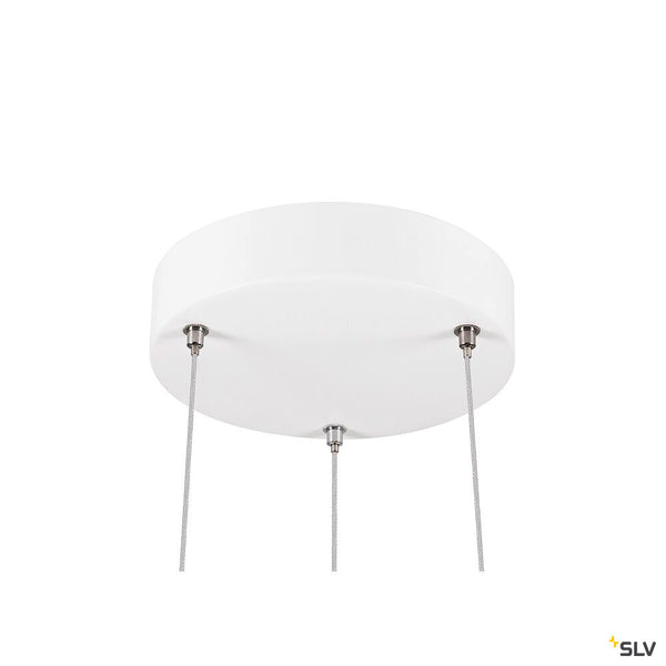 SLV PANEL 60, pendant light, round, PHASE, pendant length 200 cm, 3000/4000K, 90°, white 1010426