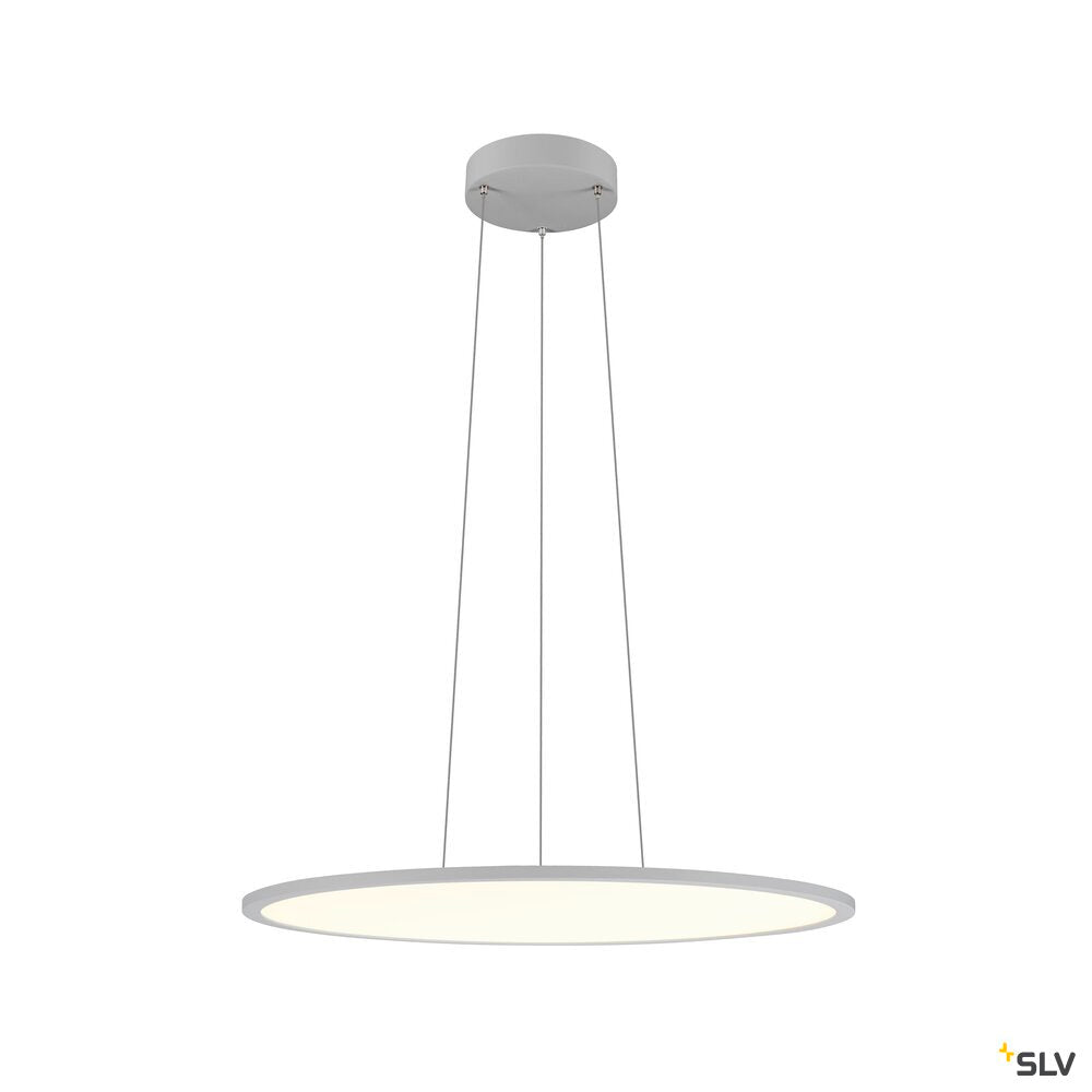 SLV PANEL 60, pendant light, round, PHASE, pendant length 200 cm, 3000/4000K, 90°, grey 1010427