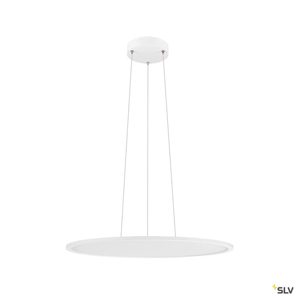 SLV PANEL 60, pendant light, round, DALI, pendant length 200 cm, 3000/4000K, 90°, white 1010428