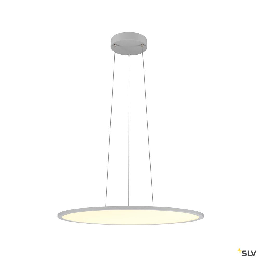 SLV PANEL 60, pendant light, round, DALI, pendant length 200 cm, 3000/4000K, 90°, grey 1010429