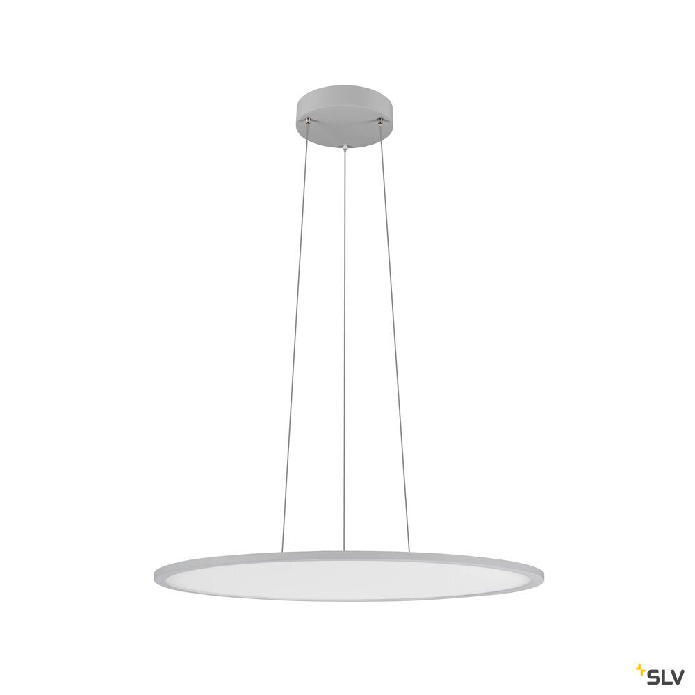 SLV PANEL 60, pendant light, round, DALI, pendant length 200 cm, 3000/4000K, 90°, grey 1010429