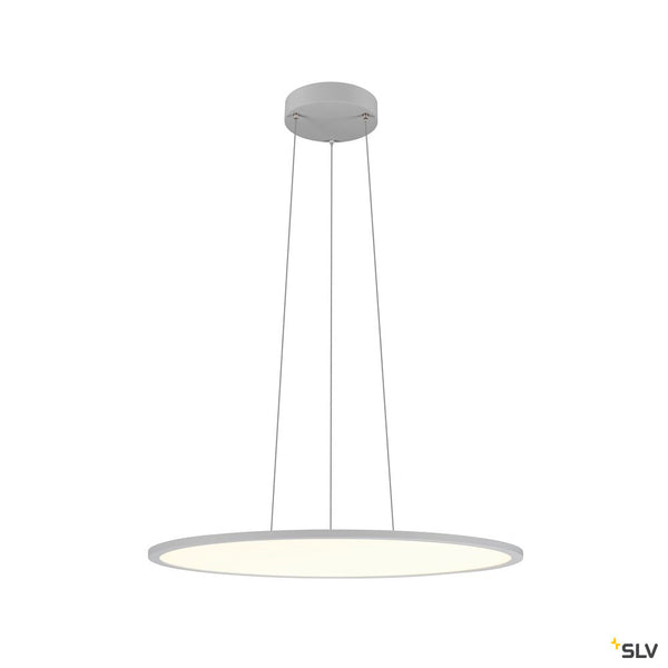 SLV PANEL 60, pendant light, round, DALI, pendant length 200 cm, 3000/4000K, 90°, grey 1010429
