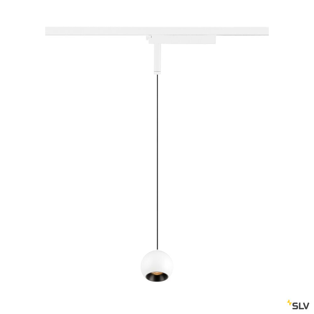 SLV LIGHT EYE® 2.0, 1~ Pendant light, Pendant length 200 cm, 2700 K, 30°, white / black 1010453