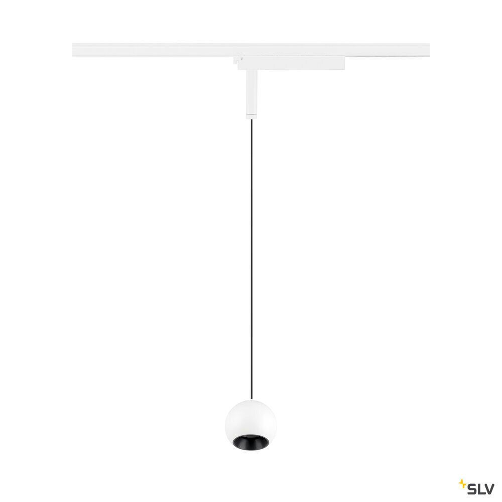 SLV LIGHT EYE® 2.0, 1~ Pendant light, Pendant length 200 cm, 3000 K, 30°, white / black 1010455