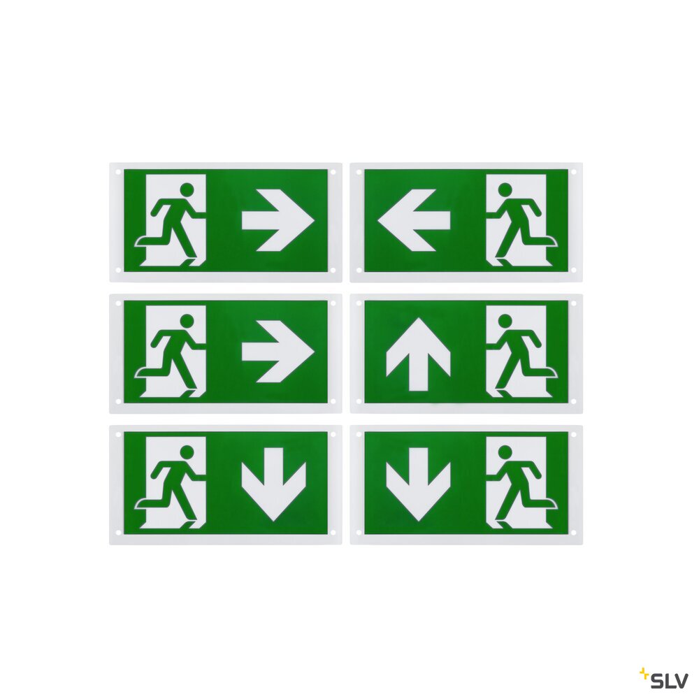 SLV P-LIGHT, set of 6, pictogram foil, B: 15.5 H: 30 cm, green 1010497
