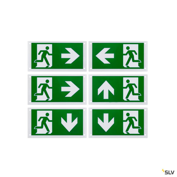 SLV P-LIGHT, set of 6, pictogram foil, B: 15.5 H: 30 cm, green 1010497