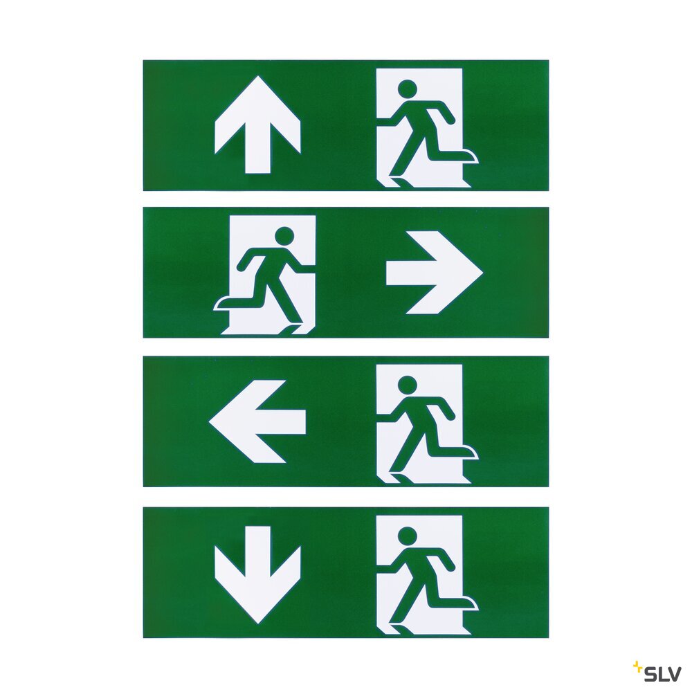 SLV P-LIGHT, set of 4, pictogram film, W: 10 H: 30 cm, green 1010499