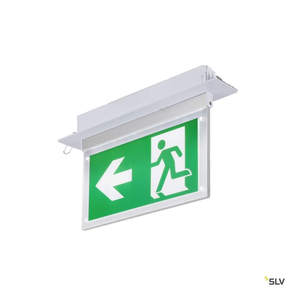 SLV P-LIGHT, wall and ceiling-mounted light, rectangular, 6000K, 3W, white / transparent 1010504