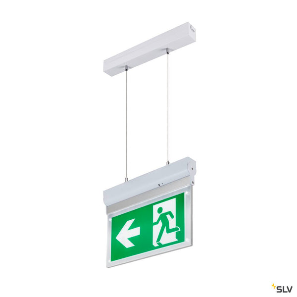 SLV P-LIGHT, wall and ceiling-mounted light, rectangular, 6000K, 3W, white / transparent 1010504