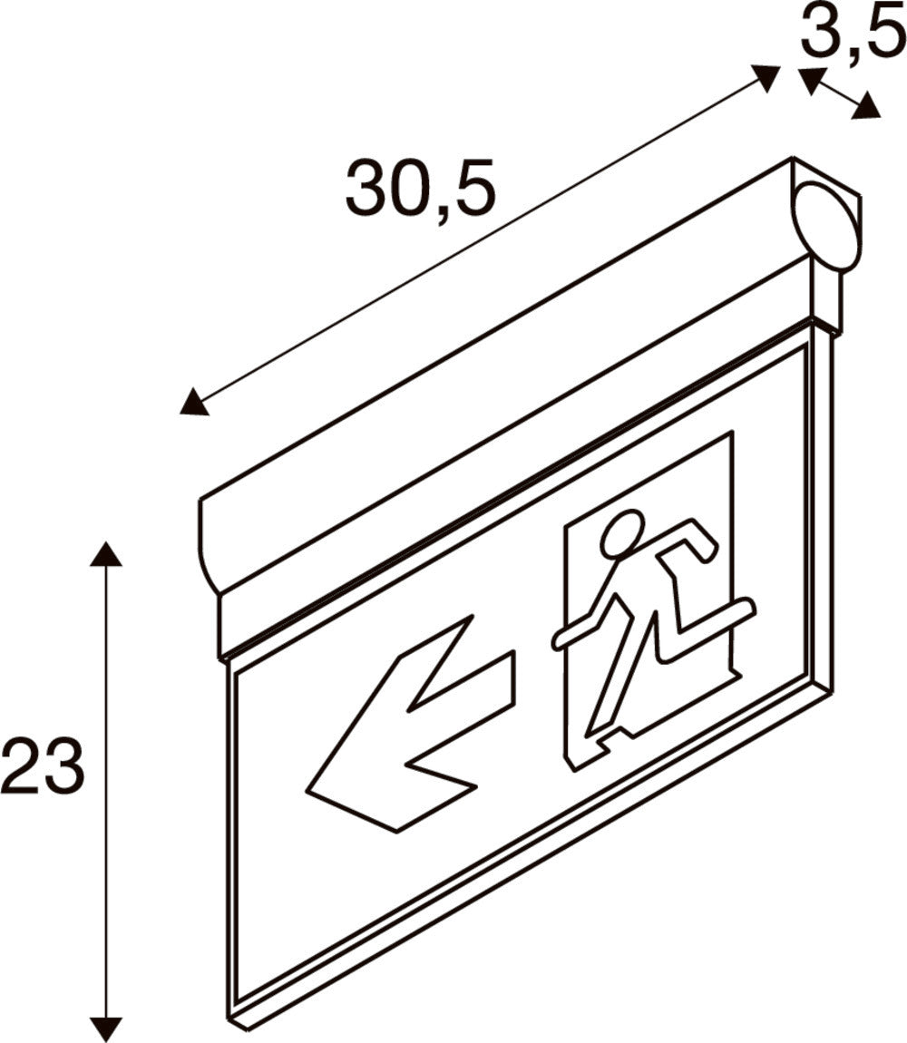 SLV P-LIGHT, wall and ceiling-mounted light, rectangular, 6000K, 3W, white / transparent 1010504