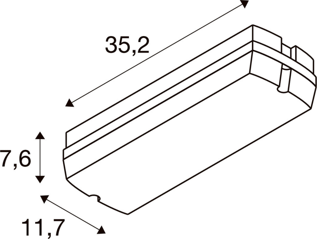 SLV P-LIGHT, wall and ceiling-mounted light, rectangular, 6000K, 5.2W, white / transparent 1010505