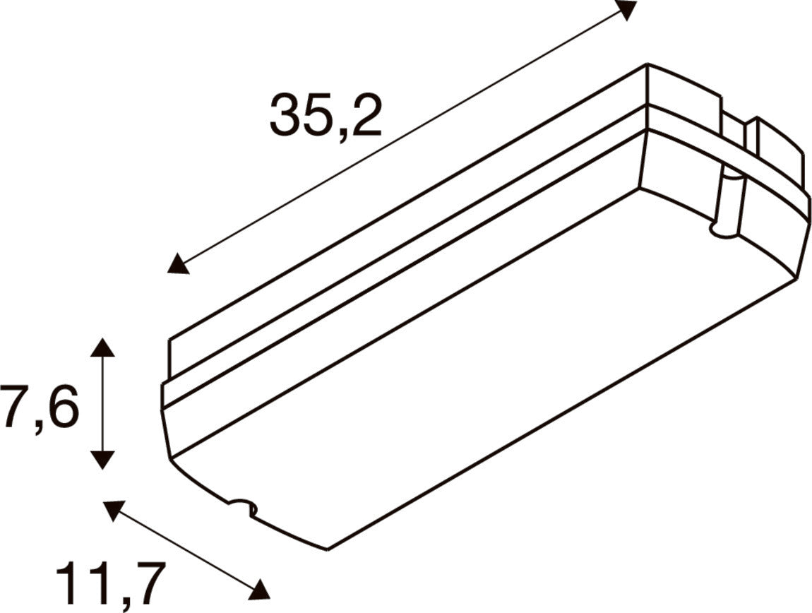 SLV P-LIGHT, wall and ceiling-mounted light, rectangular, 6000K, 5.2W, white / transparent 1010505