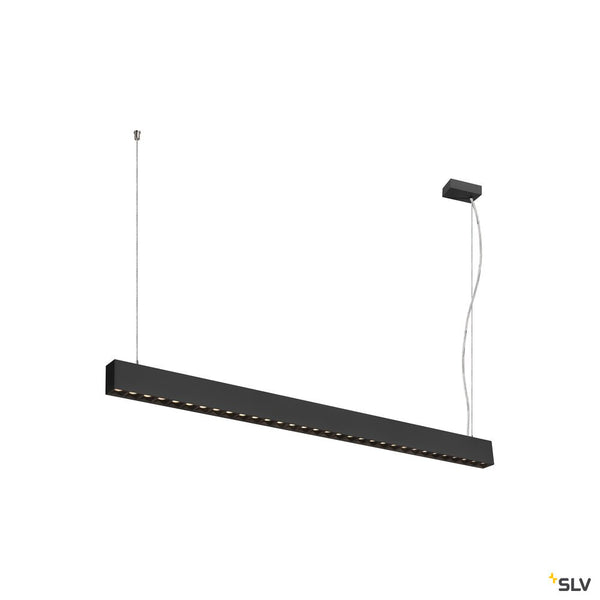 SLV GLENOS® PRO, pendant light, 1.2m, DALI, UGR16, pendant length 210 cm, 3000K, 75°, black 1010510