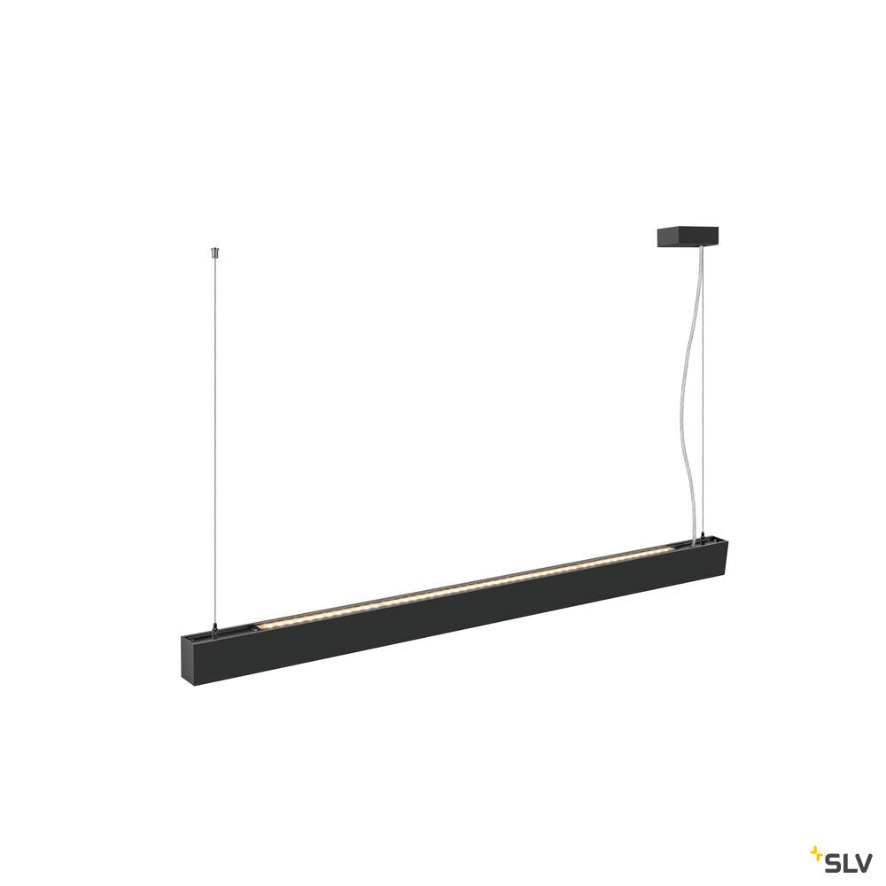 SLV GLENOS® PRO, pendant light, 1.2m, DALI, UGR16, pendant length 210 cm, 3000K, 75°, black 1010510
