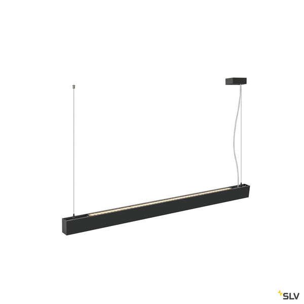 SLV GLENOS® PRO, pendant light, 1.2m, DALI, UGR16, pendant length 210 cm, 3000K, 75°, black 1010510