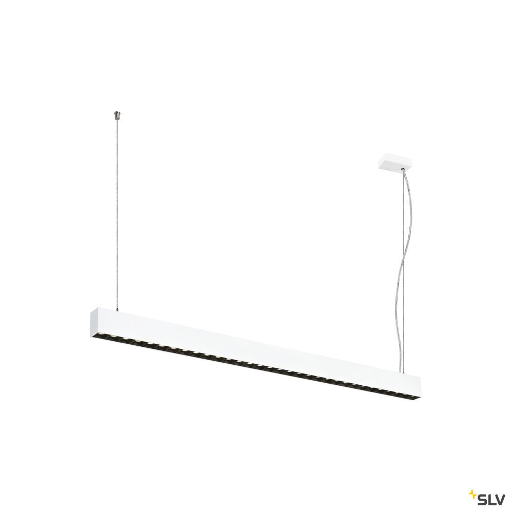 SLV GLENOS® PRO, pendant light, 1.2m, DALI, UGR16, pendant length 210 cm, 4000K, 75°, white / black 1010511