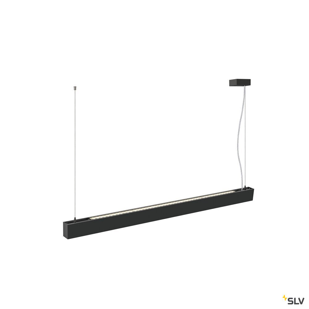 SLV GLENOS® PRO, pendant light, 1.2m, DALI, UGR16, pendant length 210 cm, 4000K, 75°, black 1010512