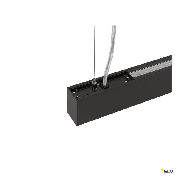 SLV GLENOS® PRO, pendant light, 1.2m, DALI, UGR16, pendant length 210 cm, 4000K, 75°, black 1010512