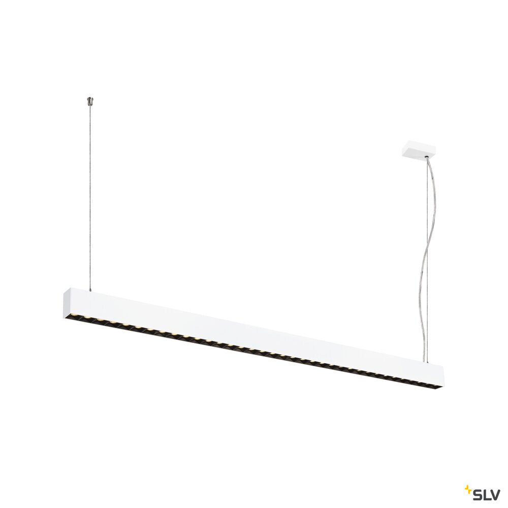 SLV GLENOS® PRO, pendant light, 1.5m, DALI, UGR16, pendant length 210 cm, 3000K, 75°, white / black 1010513