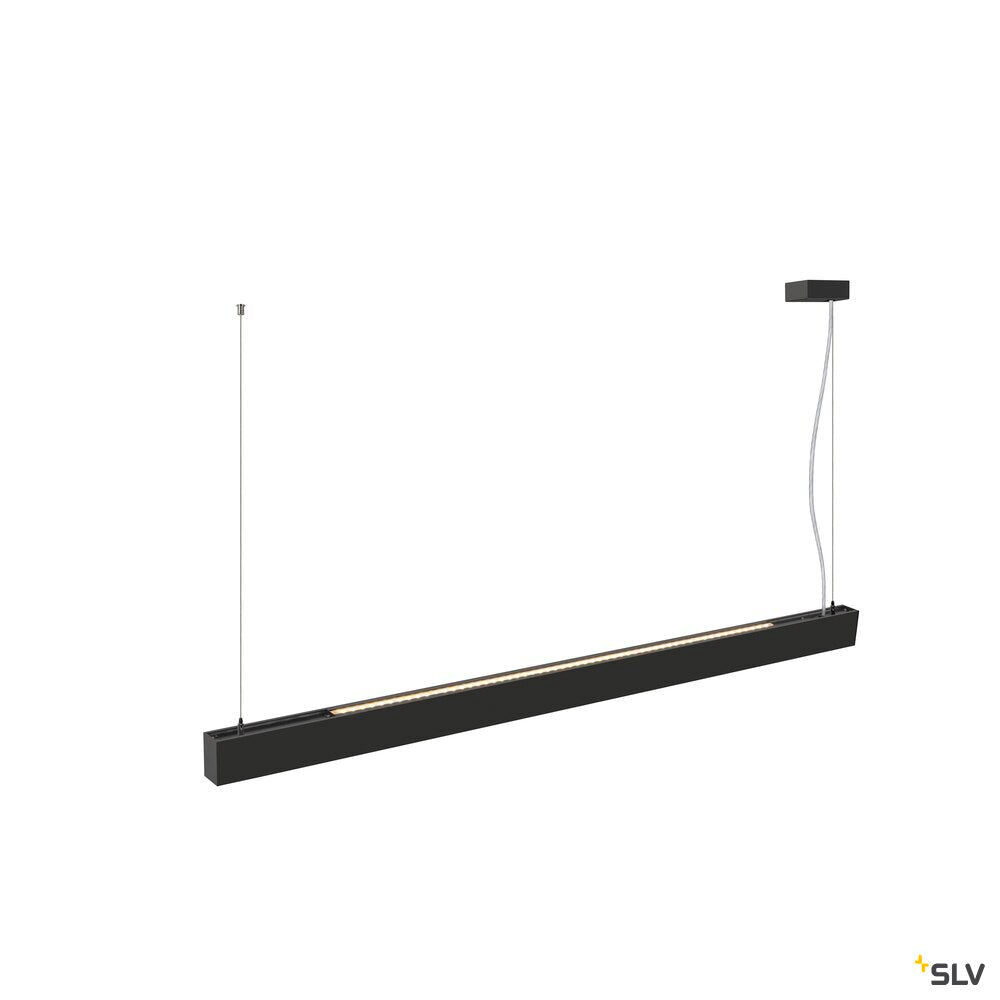 SLV GLENOS® PRO, pendant light, 1.5m, DALI, UGR16, pendant length 210 cm, 3000K, 75°, black 1010514