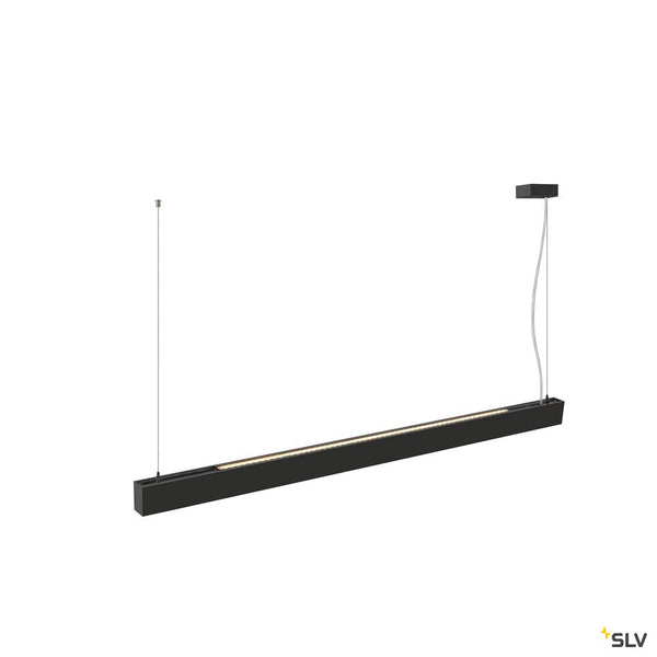 SLV GLENOS® PRO, pendant light, 1.5m, DALI, UGR16, pendant length 210 cm, 3000K, 75°, black 1010514