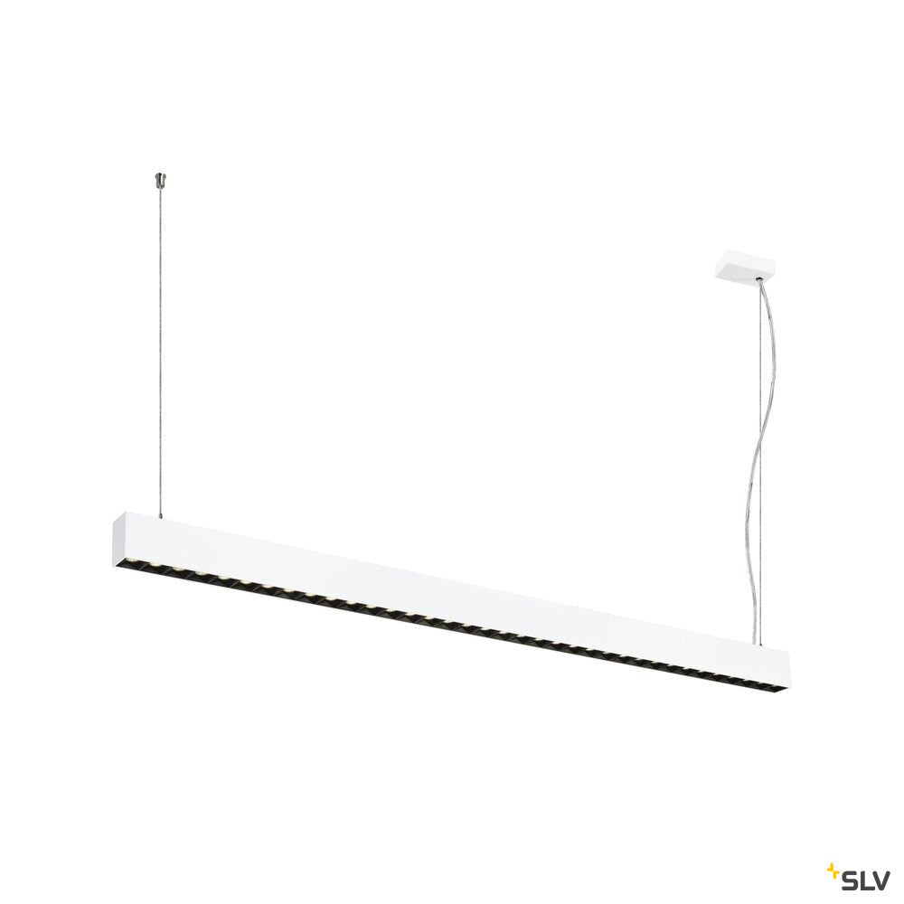 SLV GLENOS® PRO, pendant light, 1.5m, DALI, UGR16, pendant length 210 cm, 4000K, 75°, white / black 1010515