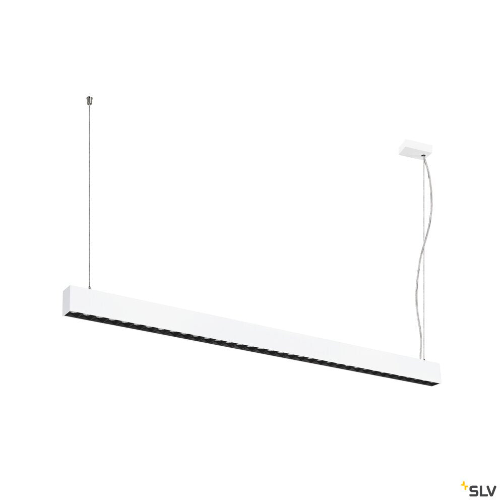 SLV GLENOS® PRO, pendant light, 1.5m, DALI, UGR16, pendant length 210 cm, 4000K, 75°, white / black 1010515