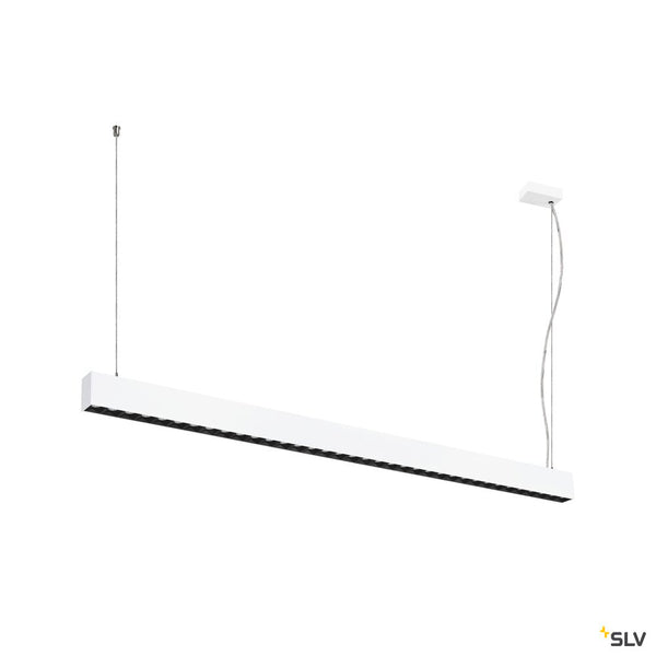 SLV GLENOS® PRO, pendant light, 1.5m, DALI, UGR16, pendant length 210 cm, 4000K, 75°, white / black 1010515