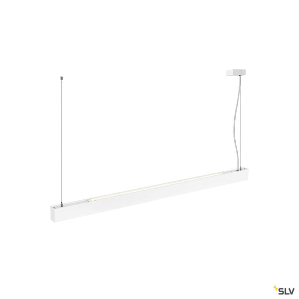 SLV GLENOS® PRO, pendant light, 1.5m, DALI, UGR16, pendant length 210 cm, 4000K, 75°, white / black 1010515